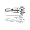 Hinge (Flush, 10-3/8"L, Left) for Kason Part# 1241-000003
