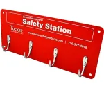 99954 - Tucker Safety - Wall Mount 4-Hook Safety Station