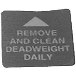 Decal,remove/clean Dead for Henny Penny Part# 16912