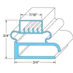 1702004 Delfield - Durable Door Gasket for Refrigerators