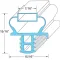 Gasket, Door for Delfield Part# 1702622