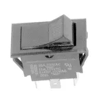 Sw210 Black Rocker Switch Red Lighted 15A 125V, 10A 250V Dpdt