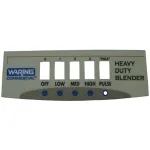 Name Plate for Waring/Qualheim Part# 18797
