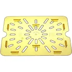 Cambro 20HPD150 1/2 SIZE AMBER PLASTIC HIGH HEAT DRAIN