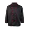 3Xl Executive Chef Coat Black/Red Trim for AllPoints Part# 2118BKRD3XL