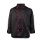 Lg Executive Chef Coat Black/Red Trim for AllPoints Part# 2118BKRDL
