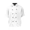 2Xl Mens Active Chefcoat White/Black Ss for AllPoints Part# 2124WHBK2XL