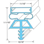 Gasket, 36" x 78": Fits Kolpak Brand