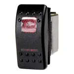 Cleveland SK2474102 Rocker Switch, On/Off/On, 10A, Lighted Red