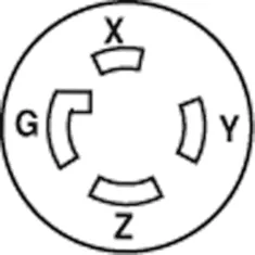 Receptacle, Locking , L15-30R for AllPoints Part# 2531027
