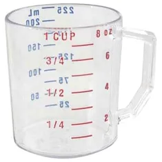 Cup,Measuring(1 Cup,Dry,Clear) for Cambro Part# CAM25MCCW135