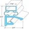 Door Gasket 24-1/2" X 29-1/2" for Hobart Part# 265746-2