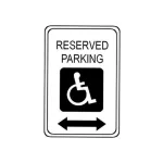 Sign,Reserved Parking,W/ Arrow for AllPoints Part# 2801211