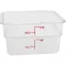 Container Sq Clear 2Qt  for Cambro Part# 2SFSCW135