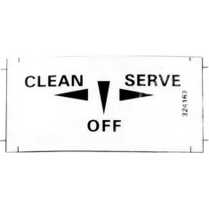 Decal - Clean/off/on for Stoelting Part# 324163