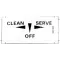 Decal - Clean/off/on for Stoelting Part# 324163