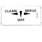 Decal - Clean/Off/On  for Stoelting Part# 324798