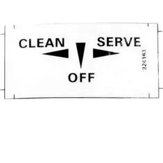 Decal - Clean/Off/On  for Stoelting Part# 324798