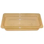32HP Cambro - Hot Pan Third Amber Polycarbonate
