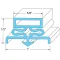 Door Gasket for Traulsen Part# 341-09504-00