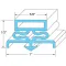 Door Gasket for Traulsen Part# 341-16473-00