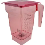 Jar (4-Sided,Red,W/Lid,75 Oz) for Blendtec Part# 40-619-62