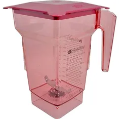 Jar 4-Sided,Red,W/Lid,75  Oz for Blendtec Part# 40-619-62