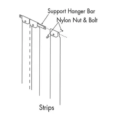 Curtain,Strip(8"W,50"W X 90"H) for Kason Part# KAS401SC8085090