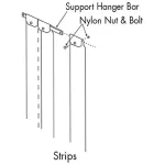 Kason® 38X84 Stripcurtn Cleat Mount, 8 Strips for Kason Part# 402LA-6063884