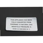 Propane To Np Plate for Vulcan Hart Part# 421727-4