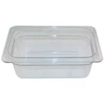 44CW Cambro - Clear Polycarbonate Food Pan 1/4 Size