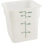 Container(Square,White,4 Qt) for Cambro Part# CMB4SFSP-148