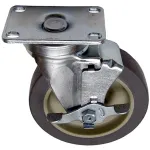 Plate Mount Caster W/brk for Kason Part# 6C525001TRPTLB
