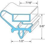 Beverage Air - 712-013C-07 - 18 3/4 in x 33 1/4 in Door Gasket