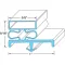 Door Gasket 21 3/8" X 60 1/2" for AllPoints Part# 741252