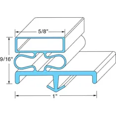 Door Gasket 8' Snap-In Magnetic for AllPoints Part# 741307