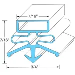 810810 True - Durable 26.5" x 26.5" Refrigerator Gasket