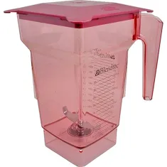 Jar 4-Sided,Red,W/Lid,75  Oz for Blendtec Part# BLD100367