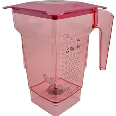 Jar 4-Sided,Red,W/Lid,75  Oz for Blendtec Part# BLD40-619-62