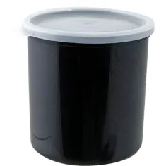 Crock W/Lid(Plst,1.2 Qt, Blk) for Cambro Part# CP12-110