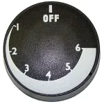DIAL Adcraft - Durable Black Thermostat Knob