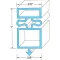 Door Gasket 25 1/8" X 54 1/8" for True Part# E174A