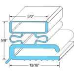 Door Gasket 6 7/8" X 23 3/8" for Tri-Star Part# ER-21461-00
