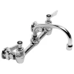 Adjustable Pantry Faucet 8" Ctr Wall 6" Noz for Fisher Manufacturing Part# FIS3250