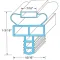Door Gasket for Randell Part# IN GSK1050