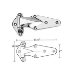 Hinge (1-1/8" Ofst, 6"L) for Kason Part# KAS1070-000040