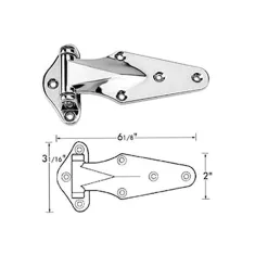 Hinge (1-1/8" Ofst, 6"L) for Kason Part# KAS1070-000040