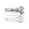 Hinge (Flush, 10-3/8"L, Left) for Kason Part# KAS1241000003