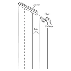 Curtain,Strip(4"W,31"W X 84"H) for Kason Part# KAS401SA6043184