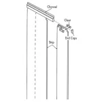 Curtain,Strip(4"W,37"W X 84"H) for Kason Part# KAS401SA6043784